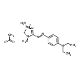 CAS#: 84051-82-1， 3-{[4-(Diethylamino)phenyl]diazenyl}-1,4-dimethyl-4,5-dihydro-1H-1,2,4-triazol-1-ium acetate