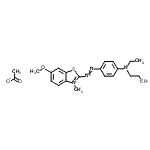 CAS#: 84051-87-6， 2-({4-[Ethyl(2-hydroxyethyl)amino]phenyl}diazenyl)-6-methoxy-3-methyl-1,3-benzothiazol-3-ium acetate