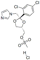 CAS 登录号：84145-27-7， 顺式-2-(2,4-二氯苯基)-2-(1H-咪唑-1-基甲基)-1,3-二氧戊环-4-基甲基甲烷磺酸酯单盐酸盐