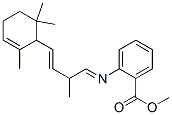 CAS 登录号：84145-53-9， 2-[[2-甲基-4-(2,6,6-三甲基-2-环己烯-1-基)-3-丁烯亚基]氨基]苯甲酸甲酯