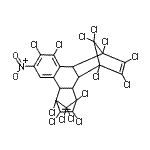 CAS 登录号：84195-76-6， 1,4,5,6,7,10,11,16,17,18,19,19,20,20-十四碳氯-12-硝基六环[14.2.1.1<sup>4,7</sup>.0<sup>2,15</sup>.0<sup>3,8</sup>.0<sup>9,14</sup>]二十-5,9,11,13,17-五烯