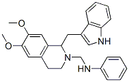 CAS 登录号：84218-36-0， N-[[1-(1H-吲哚-3-基甲基)-6,7-二甲氧基-3,4-二氢-1H-异喹啉-2-基]甲基]苯胺