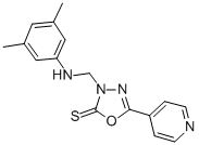 CAS 登录号：84249-79-6， 3-(((3,5-二甲基苯基)氨基)甲基)-5-(4-吡啶基)-1,3,4-恶二唑-2(3H)-硫酮