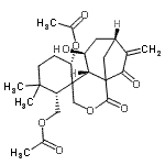 CAS 登录号：84304-92-7， [(2R,6S,6'S,7'S,9'R)-6-乙酰氧基-7'-羟基-3,3-二甲基-10'-亚甲基-2',11'-二氧代-3'-氧杂螺[环己烷-1,5'-三环[7.2.1.0<sup>1,6</sup>]十二烷]-2-基]甲基乙酸酯