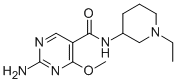 CAS 登录号：84332-20-7， 2-氨基-N-(1-乙基-3-哌啶基)-4-甲氧基-5-嘧啶甲酰胺