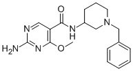 CAS 登录号：84332-21-8， 2-氨基-N-(1-苄基-3-哌啶基)-4-甲氧基-5-嘧啶甲酰胺