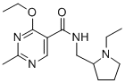 CAS 登录号:84332-33-2, 4-乙氧基-N-((1-乙基-2-吡咯烷基)甲基)-2-甲基-5-嘧啶甲酰胺