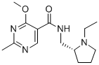 CAS 登录号：84332-41-2， (R)-(+)-N-((1-乙基-2-吡咯烷基)甲基)-4-甲氧基-2-甲基-5-嘧啶甲酰胺