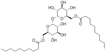 CAS 登录号：84396-34-9， alpha-D-吡喃葡萄糖苷, 6-O-(1-氧代癸基)-alpha-D-吡喃葡萄糖基, 6-癸酸酯