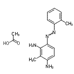 CAS 登录号：84434-46-8， 2-甲基-4-[(2-甲基苯基)偶氮]-1,3-苯二胺乙酸酯(1:1)