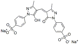 CAS 登录号：84434-48-0， 4-[4,5-二氢-4-[[5-羟基-3-甲基-1-(4-磺酸基苯基)-1H-吡唑-4-基]亚甲基]-3-甲基-5-氧代-1H-吡唑-1-基]苯磺酸二钠