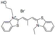 CAS 登录号：84434-66-2， 2-[3-(3-乙基-3H-苯并噻唑-2-亚基)-2-甲基丙-1-烯基]-3-(2-羟基乙基)苯并噻唑鎓溴化物
