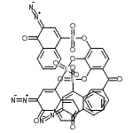 CAS 登录号：84522-08-7， 4-苯甲酰基苯并烯-1,2,3-三基三(3-重氮基-4-氧代-3,4-二氢-1-萘磺酸酯)