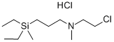 CAS 登录号：84584-73-6， N-(2-氯乙基)-3-(二乙基甲基硅烷基)-N-甲基-1-丙胺盐酸盐