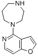 结构式 CAS# 845885-87-2, 4-高哌嗪呋喃并[3,2-c]吡啶