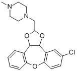 CAS 登录号：84646-86-6， 1-((5-氯-3a,12b-二氢二苯并(b,f)-1,3-二氧杂环戊并(4,5-d)氧杂卓-2-基)甲基)-4-甲基-哌嗪