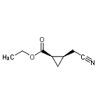 CAS 登录号：84673-47-2， 乙基(1R,2R)-2-(氰基甲基)环丙烷羧酸酯