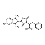 CAS 登录号：84712-65-2， 2-[5-(5-氯-1,3-二甲基-1,3-二氢-2H-苯并咪唑-2-亚基)-4-氧代-2-硫代-1,3-噻唑烷-3-基]-3-苯丙酸