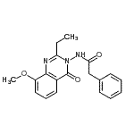 CAS 登录号：848027-01-0， N-(2-乙基-8-甲氧基-4-氧代-3(4H)-喹唑啉基)-2-苯基乙酰胺