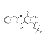 CAS 登录号：848027-36-1， N-[2-乙基-4-氧代-8-(三氟甲氧基)-3(4H)-喹唑啉基]-2-苯基乙酰胺