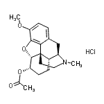 CAS 登录号：84824-86-2， (5alpha,6alpha)-3-甲氧基-17-甲基-4,5-环氧吗喃-6-基乙酸酯盐酸盐(1:1)