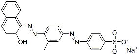 CAS 登录号：84852-29-9， 4-[[4-[(2-羟基-1-萘基)偶氮]-3-甲基苯基]偶氮]苯磺酸钠