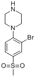 结构式 CAS# 849035-69-4, 1-[2-溴-4-(甲基磺酰基)苯基]哌嗪