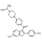 CAS 登录号：849662-80-2， [6-羟基-2-(4-羟基苯基)-1-苯并噻吩-3-基][4-(4-异丙基-1-哌嗪基)苯基]甲酮