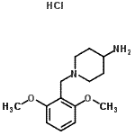 结构式 CAS# 849925-08-2, 1-(2,6-二甲氧基苄基)-4-哌啶胺盐酸盐(1:1)