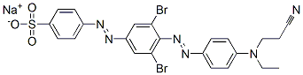 CAS 登录号：85030-25-7， 4-[[3,5-二溴-4-[[4-[(2-氰基乙基)乙胺]苯基]偶氮]苯基]偶氮]苯磺酸钠