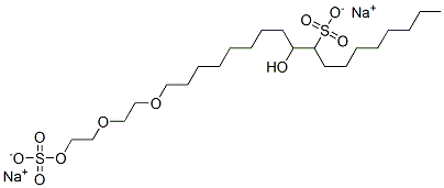CAS 登录号：85153-73-7， 10-羟基-18-[2-[2-(磺酸基氧基)乙氧基]乙氧基]十八烷-9-磺酸二钠