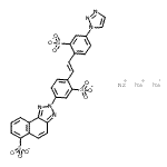 CAS 登录号：85154-03-6， 三钠2-(3-磺酸-4-{(E)-2-[2-磺酸-4-(1H-1,2,3-三唑-1-基)苯基]乙烯基}苯基)-2H-萘并[1,2-d][1,2,3]三唑-6-磺酸酯