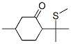 CAS 登录号：85165-49-7， 5-甲基-2-[1-甲基-1-(甲硫基)乙基]环己烷-1-酮