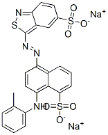 CAS 登录号：85223-33-2， 3-[[4-[(O-甲苯基)氨基]-5-磺基-1-萘基]偶氮]-2,1-苯并异噻唑-5-磺酸钠