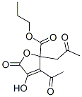 CAS 登录号：85237-88-3， 3-乙酰基-2,5-二氢-4-羟基-5-氧代-2-(2-氧代丙基)-2-呋喃羧酸丙酯