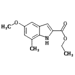 CAS 登录号：853226-48-9， 乙基5-甲氧基-7-甲基-1H-吲哚-2-羧酸酯