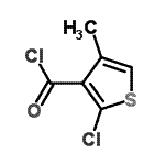 CAS 登录号：85345-23-9， 2-氯-4-甲基-3-噻吩甲酰氯