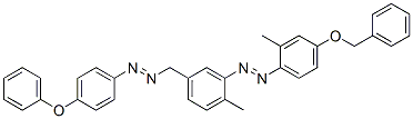 CAS 登录号：85409-72-9， 1-[2,5-二甲基-4-[2-[2-甲基-4-(苯基甲氧基)苯基]偶氮]苯基]-2-(4-苯氧基苯基)-二氮烯