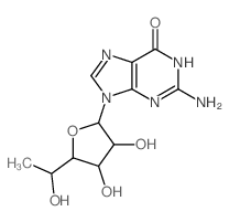 CAS 登录号：85421-89-2， 9-(6'-脱氧-beta-D-异呋喃糖基)鸟嘌呤