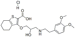 CAS 登录号：85462-89-1， 3-[3-[2-(3,4-二甲氧基苯基)乙基氨基]-2-羟基-丙氧基]-4,5,6,7-四氢苯并噻吩-2-羧酸盐酸盐