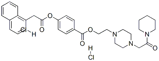 CAS 登录号：85476-90-0， 1-萘乙酸 4-((2-(4-(2-氧代-2-(1-哌啶基)乙基)-1-哌嗪基)乙氧基)羰基)苯基酯,二盐酸盐
