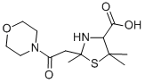 CAS 登录号：85486-55-1， 2,5,5-三甲基-2-(2-(4-吗啉基)-2-氧代乙基)-4-噻唑烷羧酸