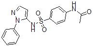 CAS 登录号：855-91-4， N4-乙酰基磺胺苯吡唑
