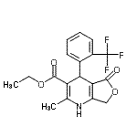 CAS 登录号：85615-21-0， 乙基2-甲基-5-氧代-4-[2-(三氟甲基)苯基]-1,4,5,7-四氢呋喃并[3,4-b]吡啶-3-羧酸酯