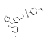 CAS 登录号：85650-50-6， [2-(2,4-二氯苯基)-2-(1H-咪唑-1-基甲基)-1,3-二氧戊环-4-基]甲基4-甲基苯磺酸酯