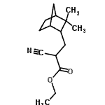 CAS 登录号：85665-69-6， 乙基2-氰基-3-(3,3-二甲基双环[2.2.1]庚-2-基)丙酸酯