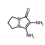 CAS 登录号：857035-94-0， 2,3-二氨基-6,7-二氢-1H,5H-吡唑并[1,2-a]吡唑-1-酮