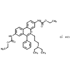 CAS 登录号：85711-92-8， 5-[3-(二乙基氨基)丙基]-3,8-二[(乙氧羰基)氨基]-6-苯基菲啶鎓氯化物盐酸盐(1:1:1)