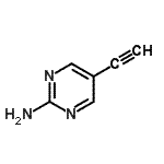 结构式 CAS# 857265-74-8, 5-乙炔基-2-嘧啶胺