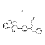 CAS#: 85750-21-6， 2-[(E)-2-{4-[Benzyl(2-cyanoethyl)amino]phenyl}vinyl]-1,3,3-trimethyl-3H-indolium chloride